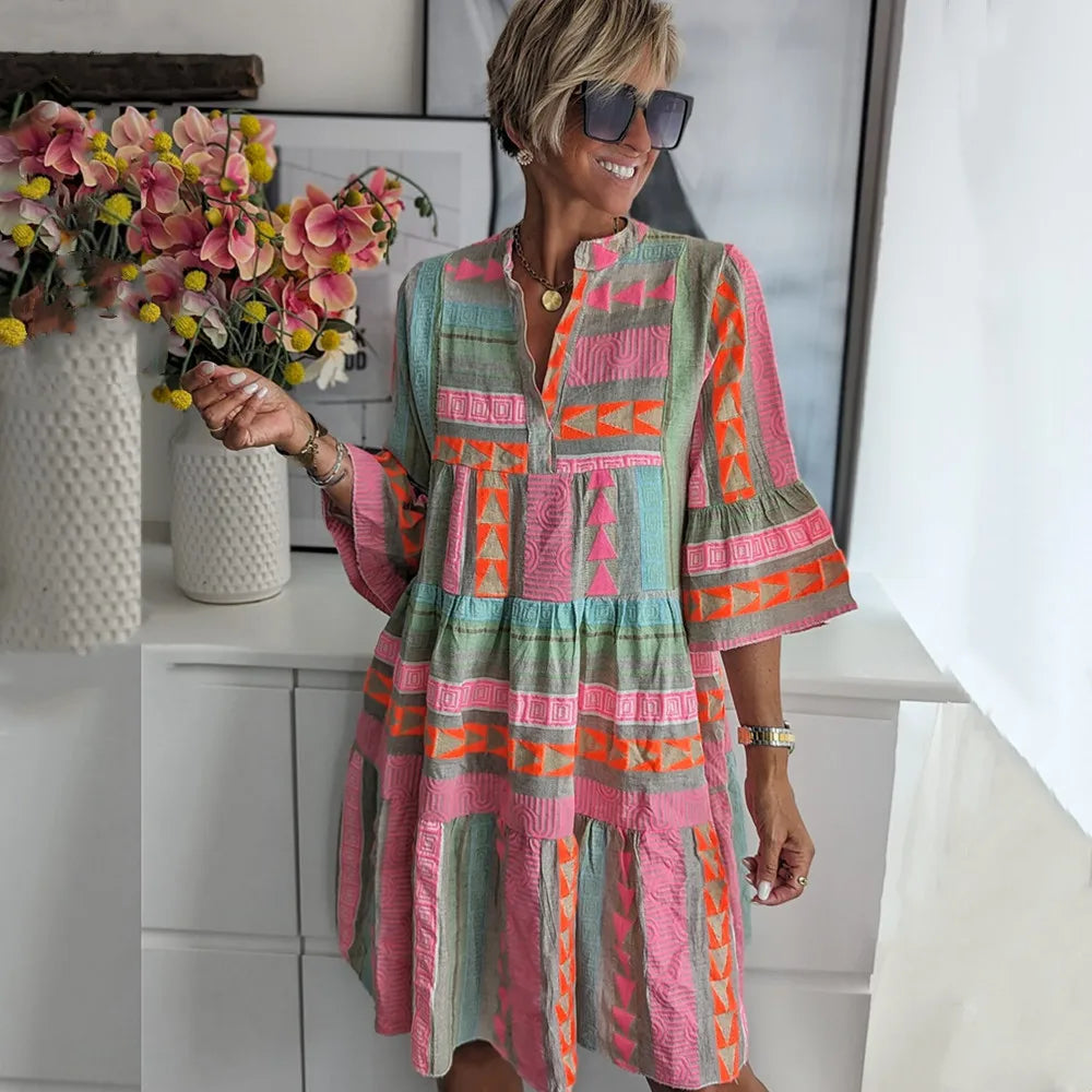 Marina | Bohemian Tuniekjurk met Etnische Details