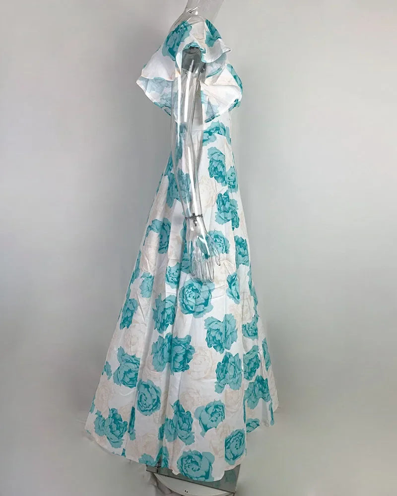 Celestia Maxidress | Luchtige Bloemenpracht