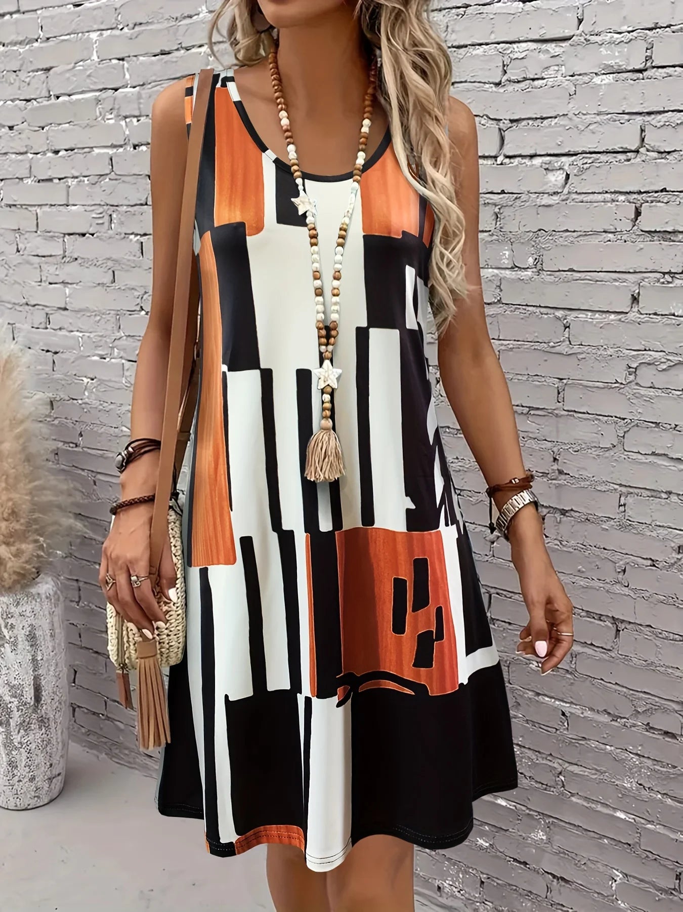 Aurora | Casual Zomerjurk met Digitale Print