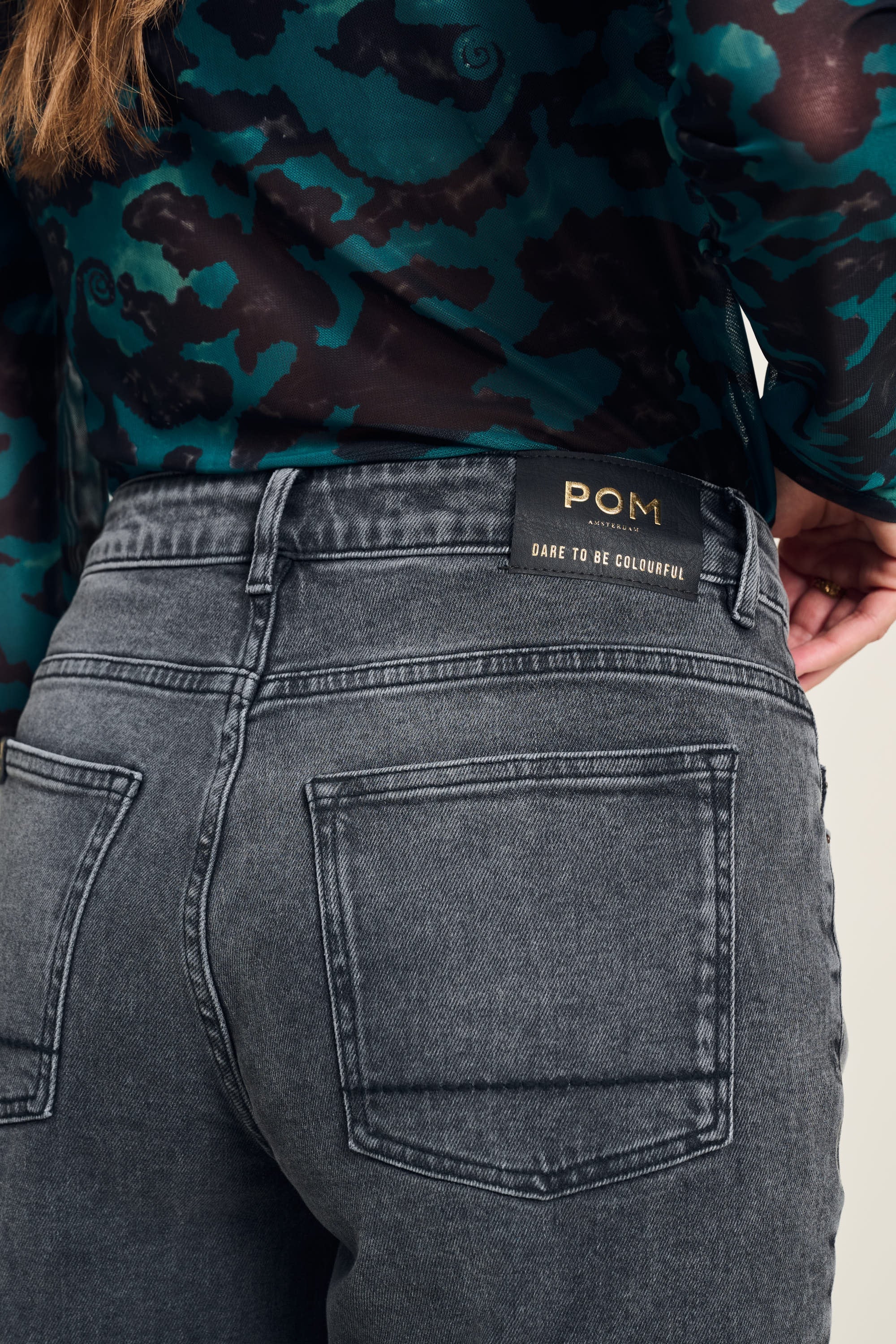 JEANS - Wide leg Grey Storm