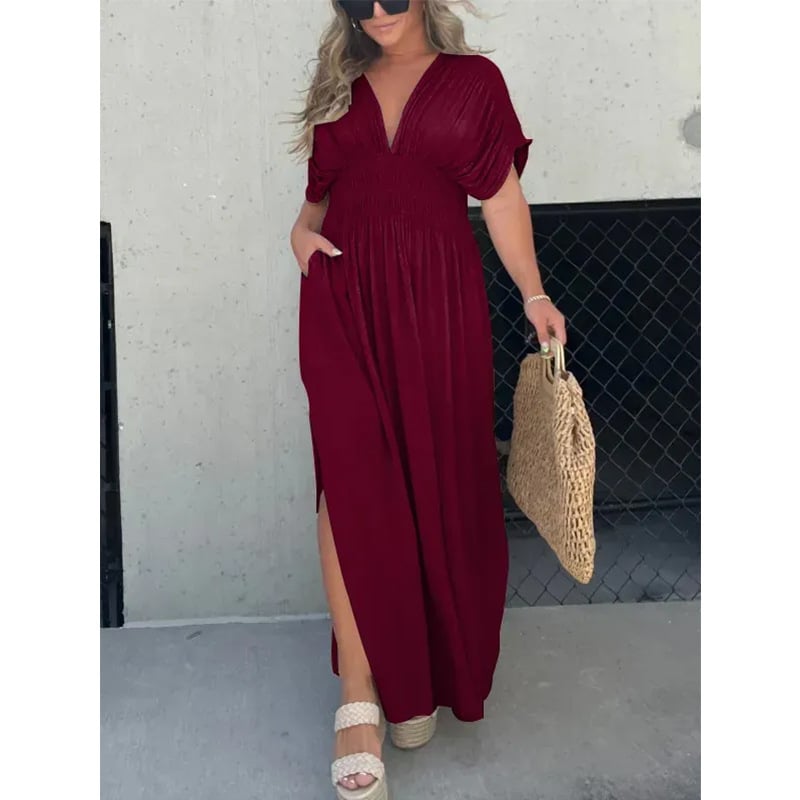 Teresa - Maxi‑jurk met Split V‑hals