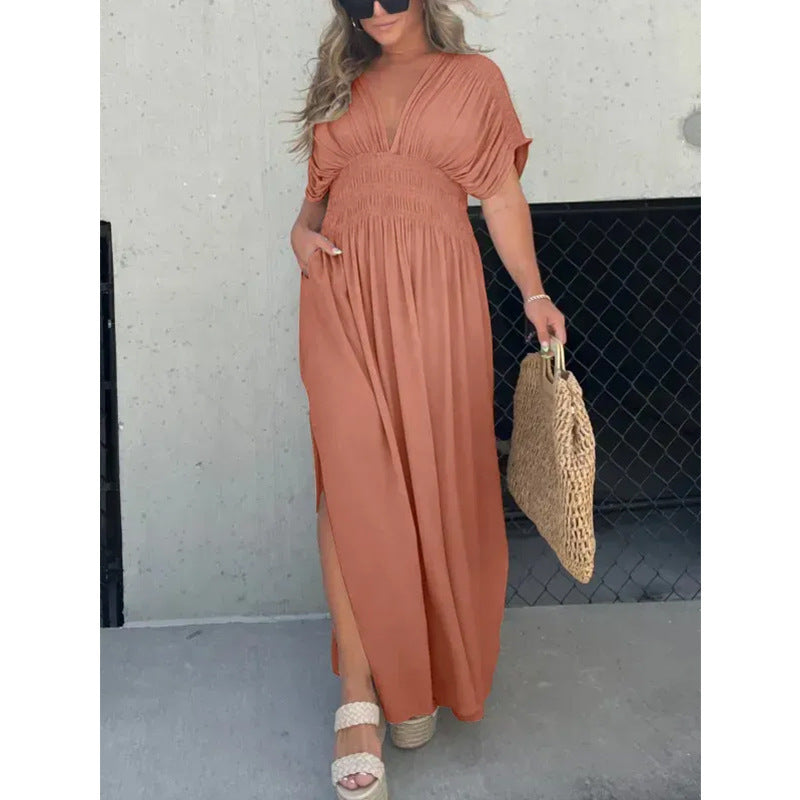 Teresa - Maxi‑jurk met Split V‑hals