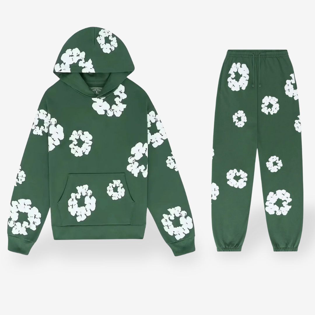 Bloemen Trainingspak voor Hem en Haar (Hoodie + Broek)