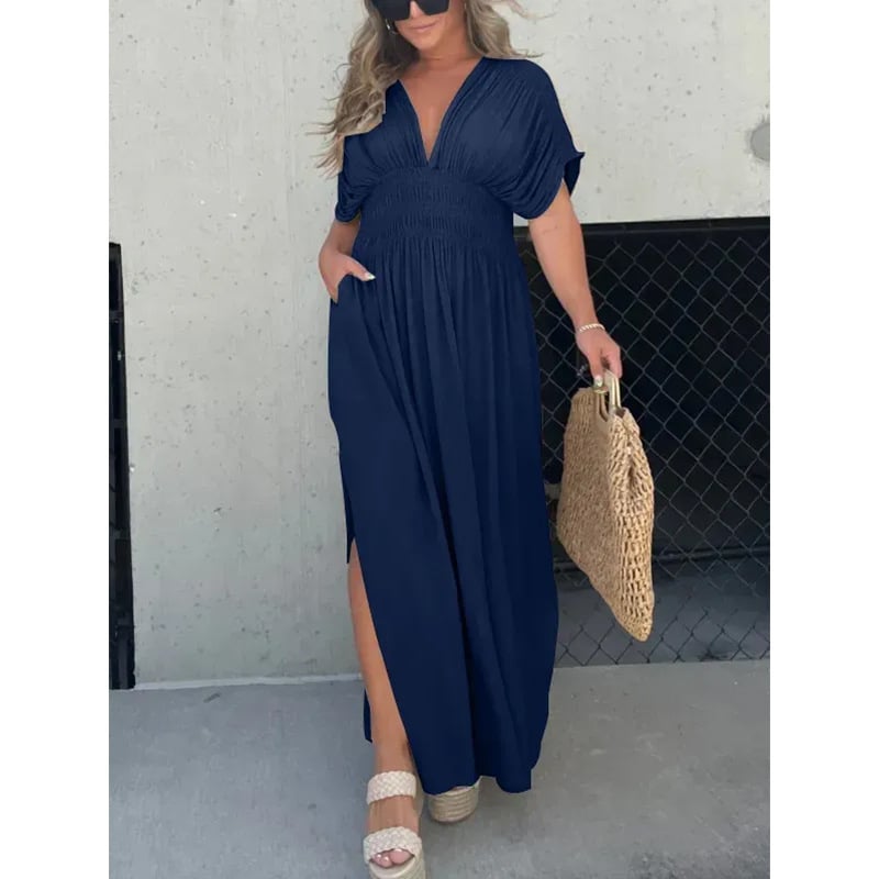 Teresa - Maxi‑jurk met Split V‑hals