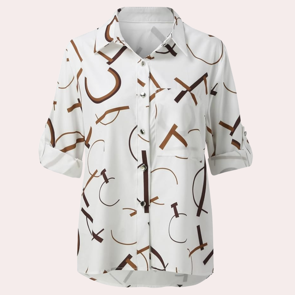 Alexandra™ Dames Blouse met Grafische Letters