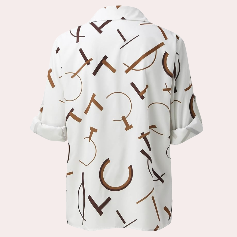 Alexandra™ Dames Blouse met Grafische Letters