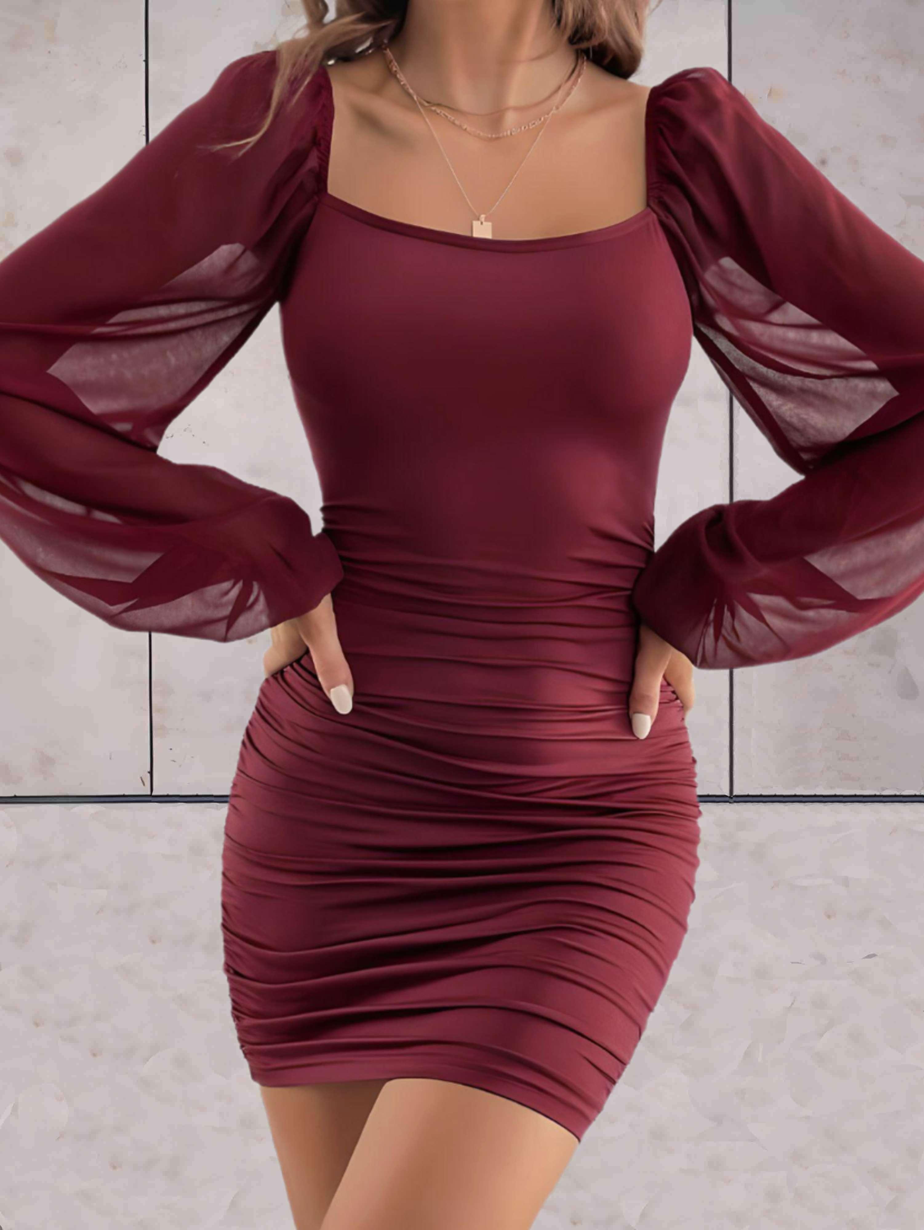 Bella - Elegante Mini Jurk met Ruime Mouwen