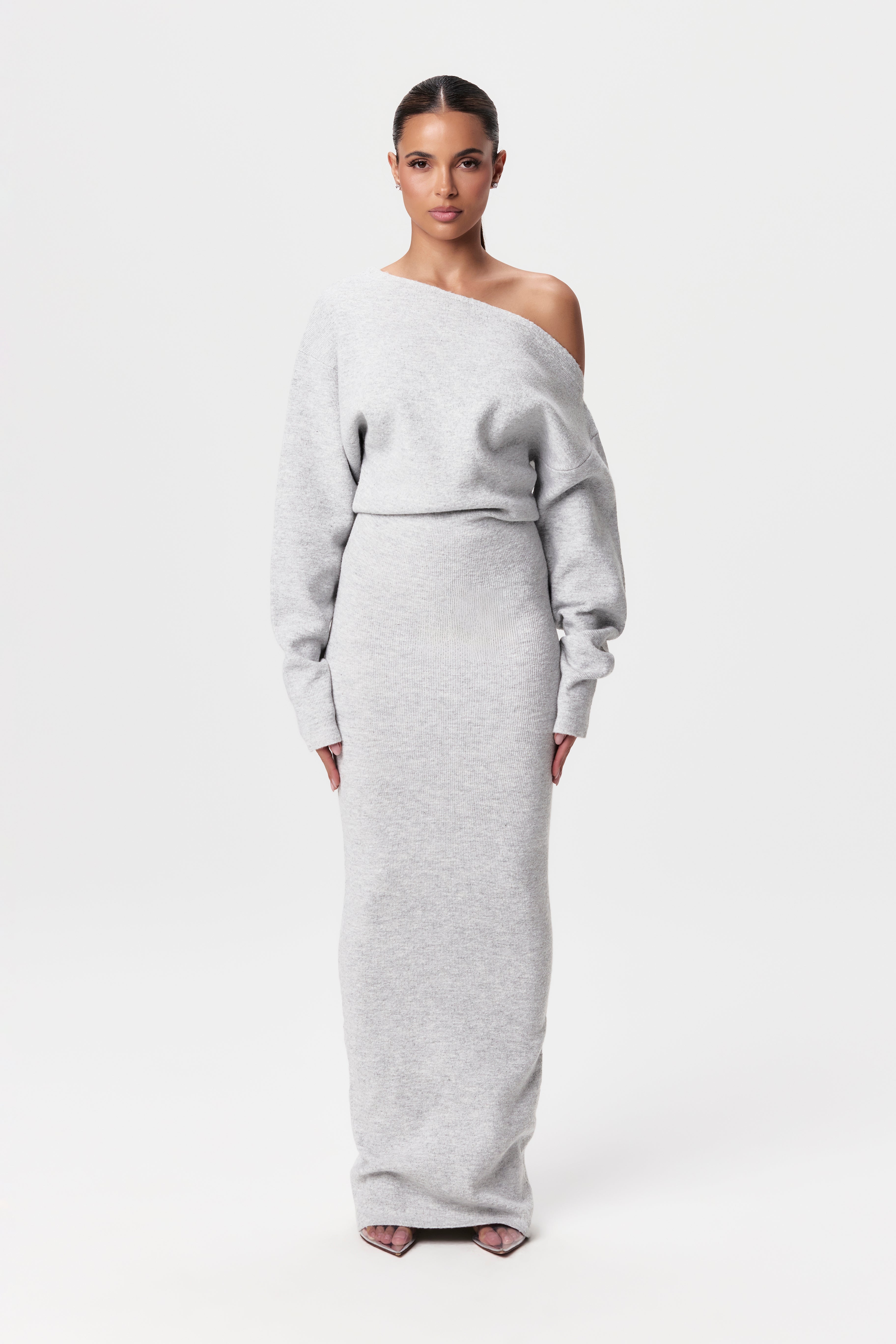 Off Shoulder Sweater Jurk