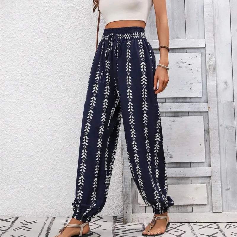Iris | Luchtige Boho-broek met elastische taille