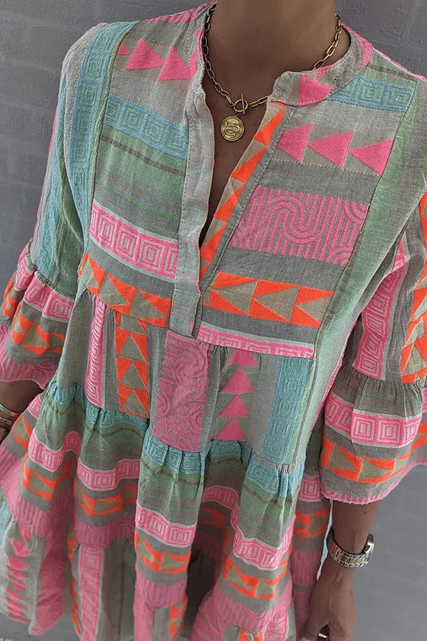 Marina | Bohemian Tuniekjurk met Etnische Details
