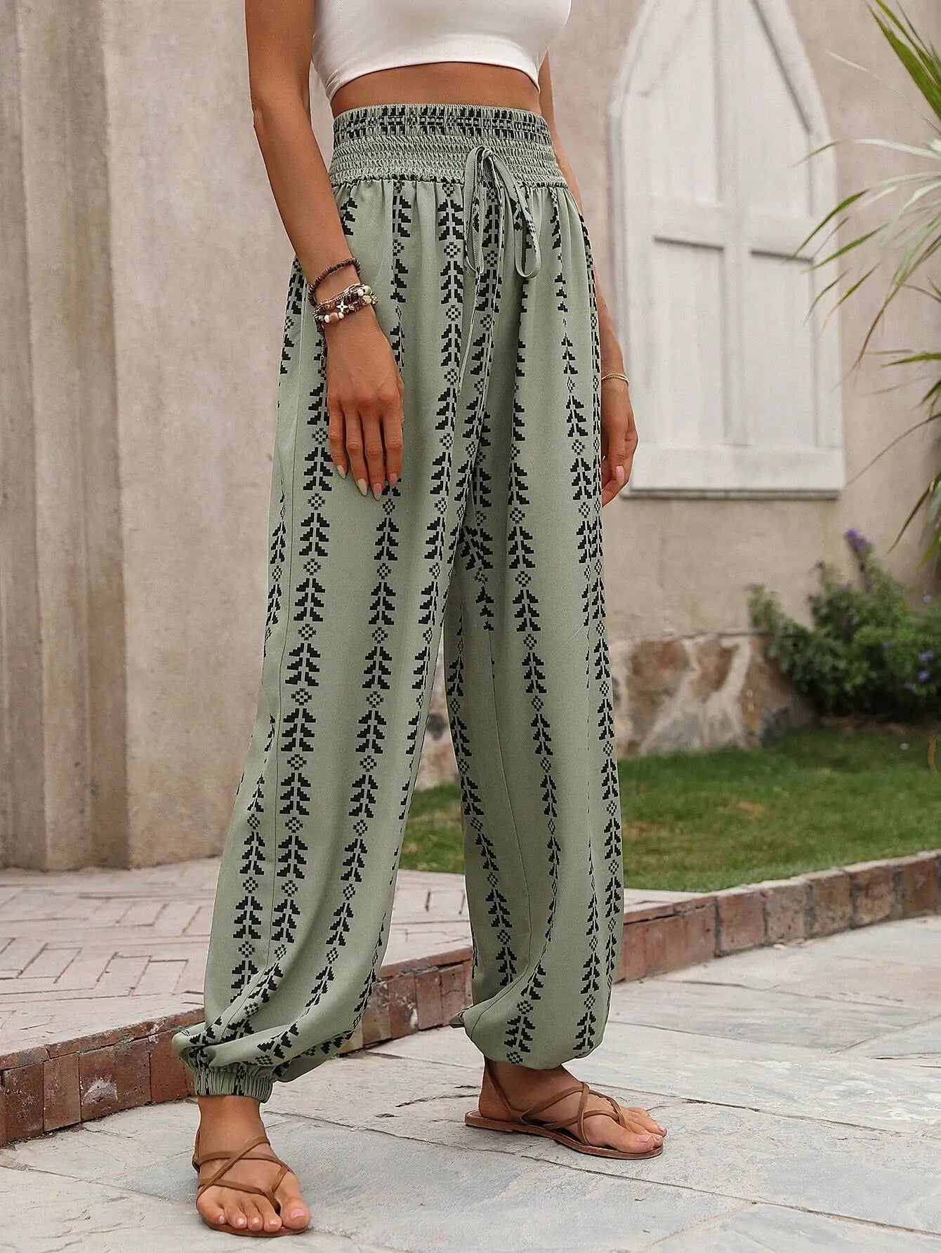 Iris | Luchtige Boho-broek met elastische taille
