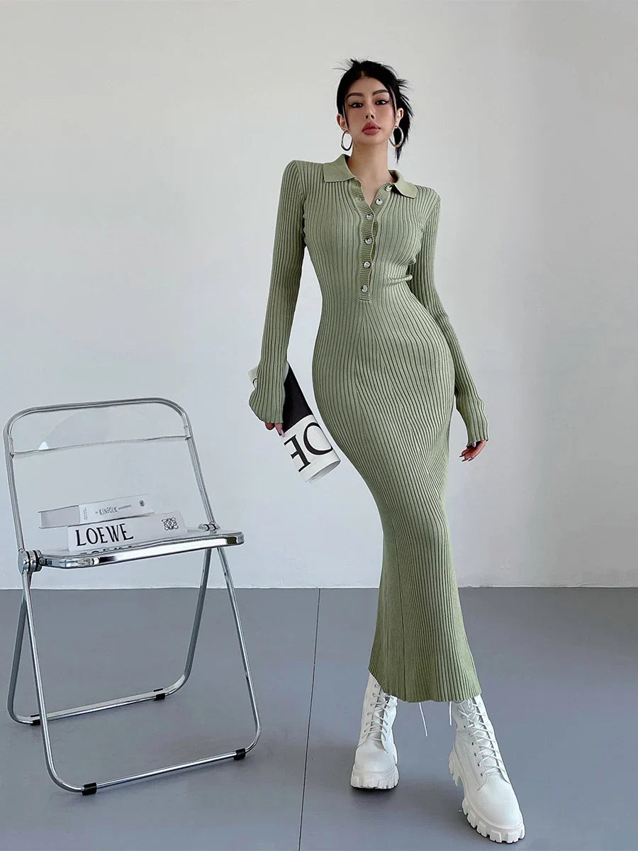 Serenella l Lange Slanke Maxi Jurk