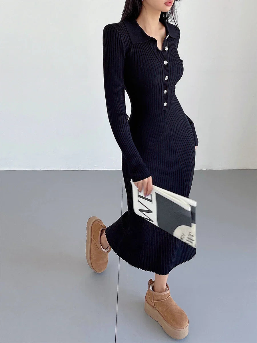Serenella l Lange Slanke Maxi Jurk