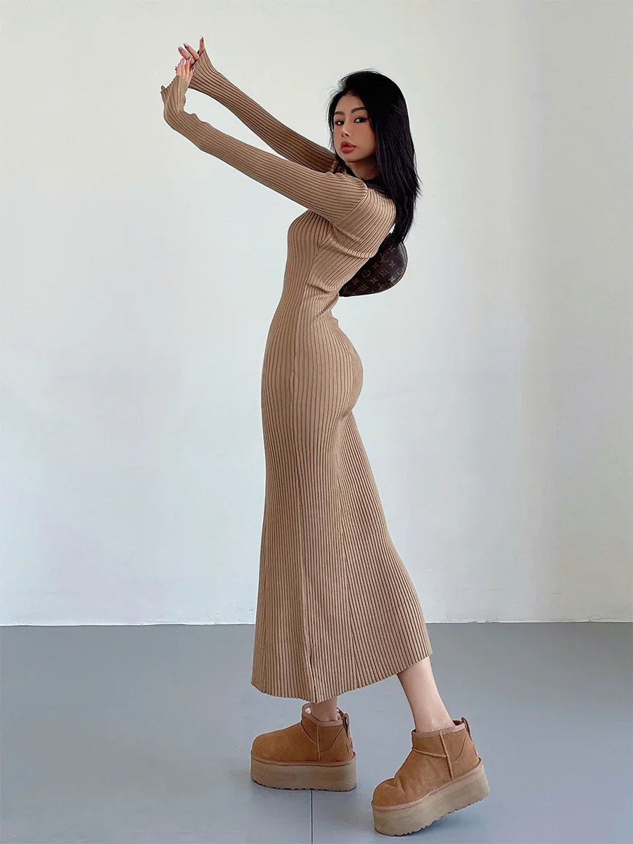 Serenella l Lange Slanke Maxi Jurk