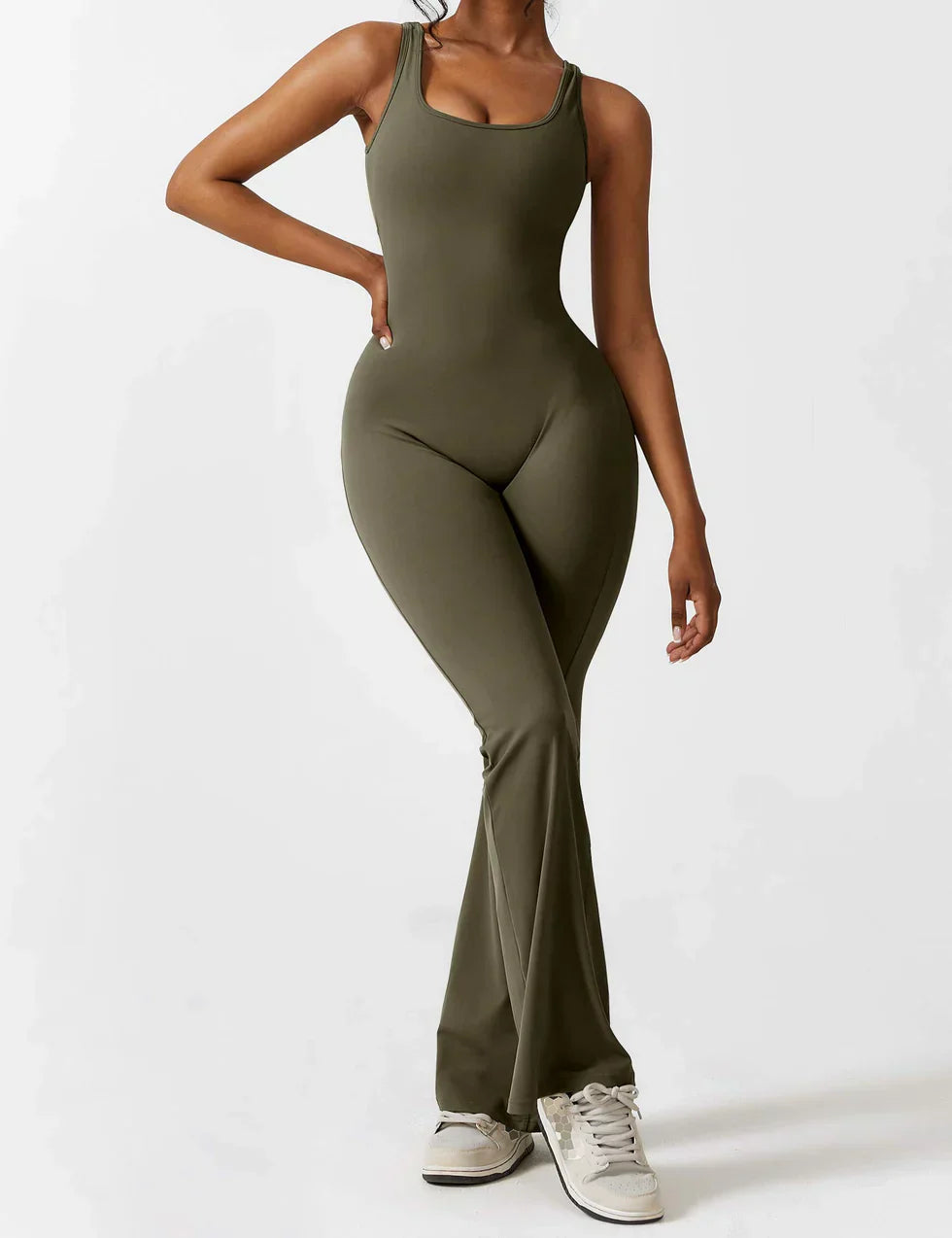 Elena Jumpsuit | Flared Fit | V-Back Design