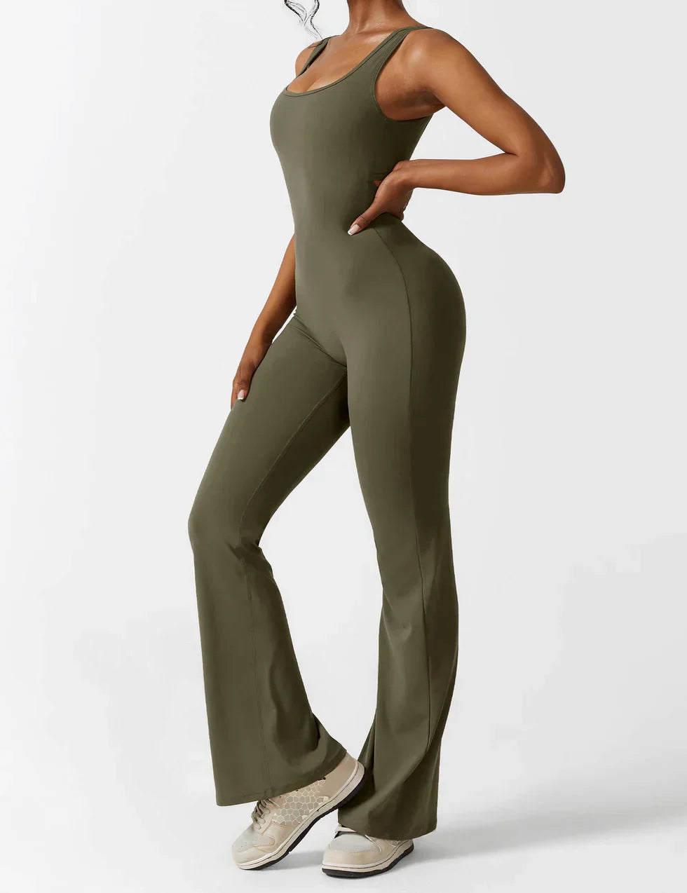 Elena Jumpsuit | Flared Fit | V-Back Design