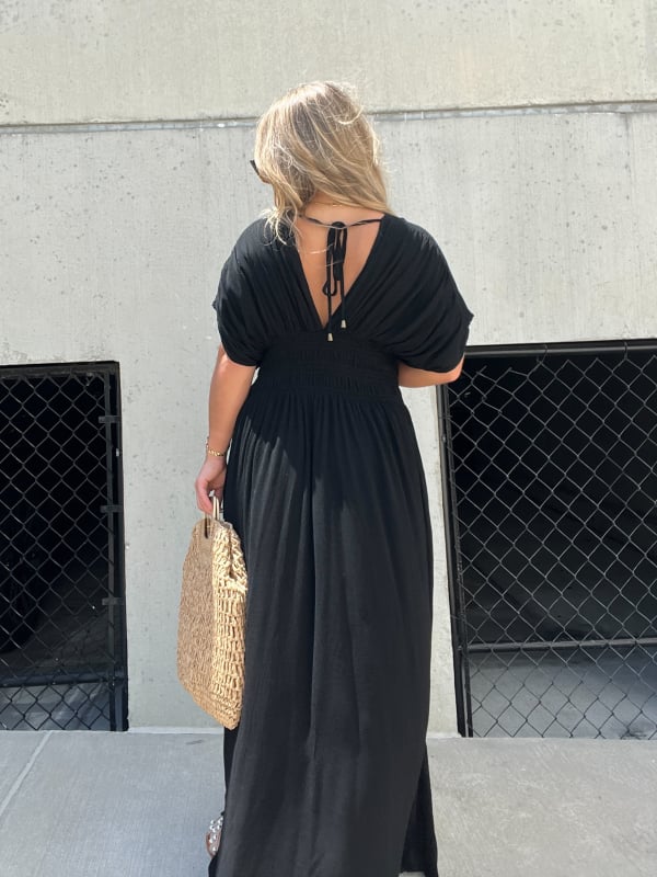 Teresa - Maxi‑jurk met Split V‑hals