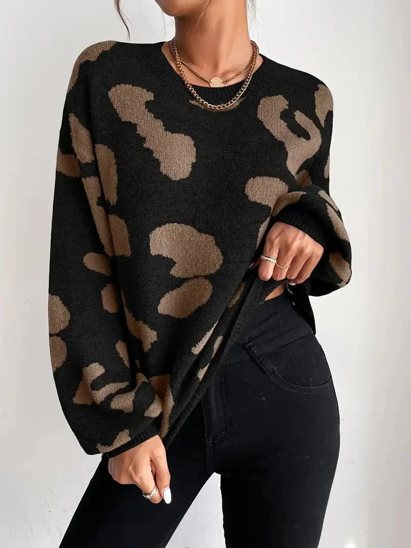 Bianca | Sweater met dierenprint