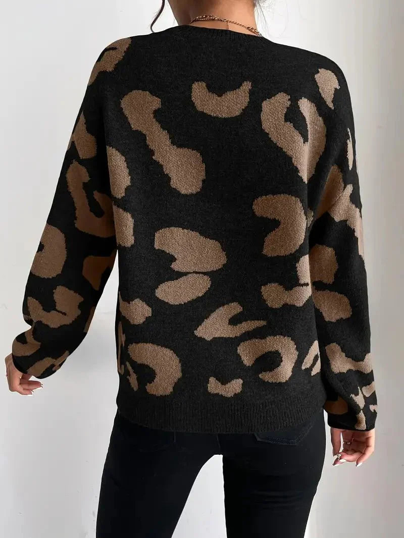 Bianca | Sweater met dierenprint
