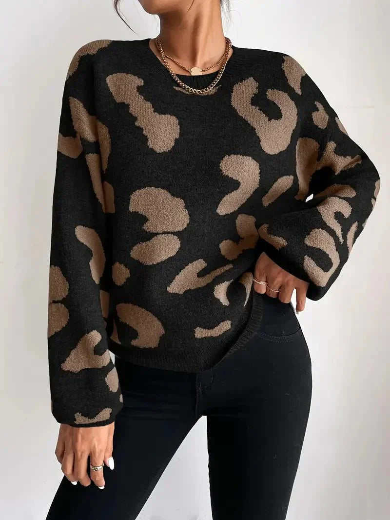 Bianca | Sweater met dierenprint