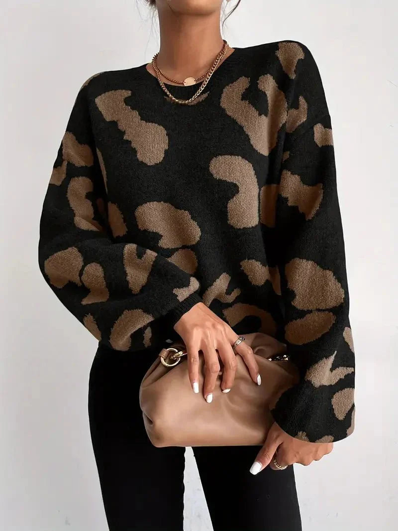 Bianca | Sweater met dierenprint