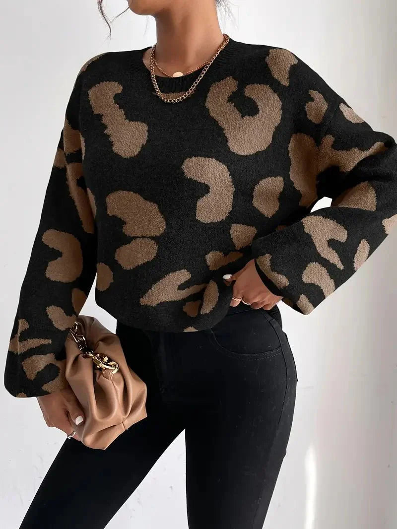 Bianca | Sweater met dierenprint