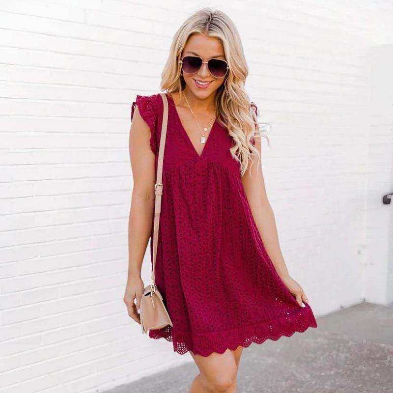 Amalia | Broderie jurk