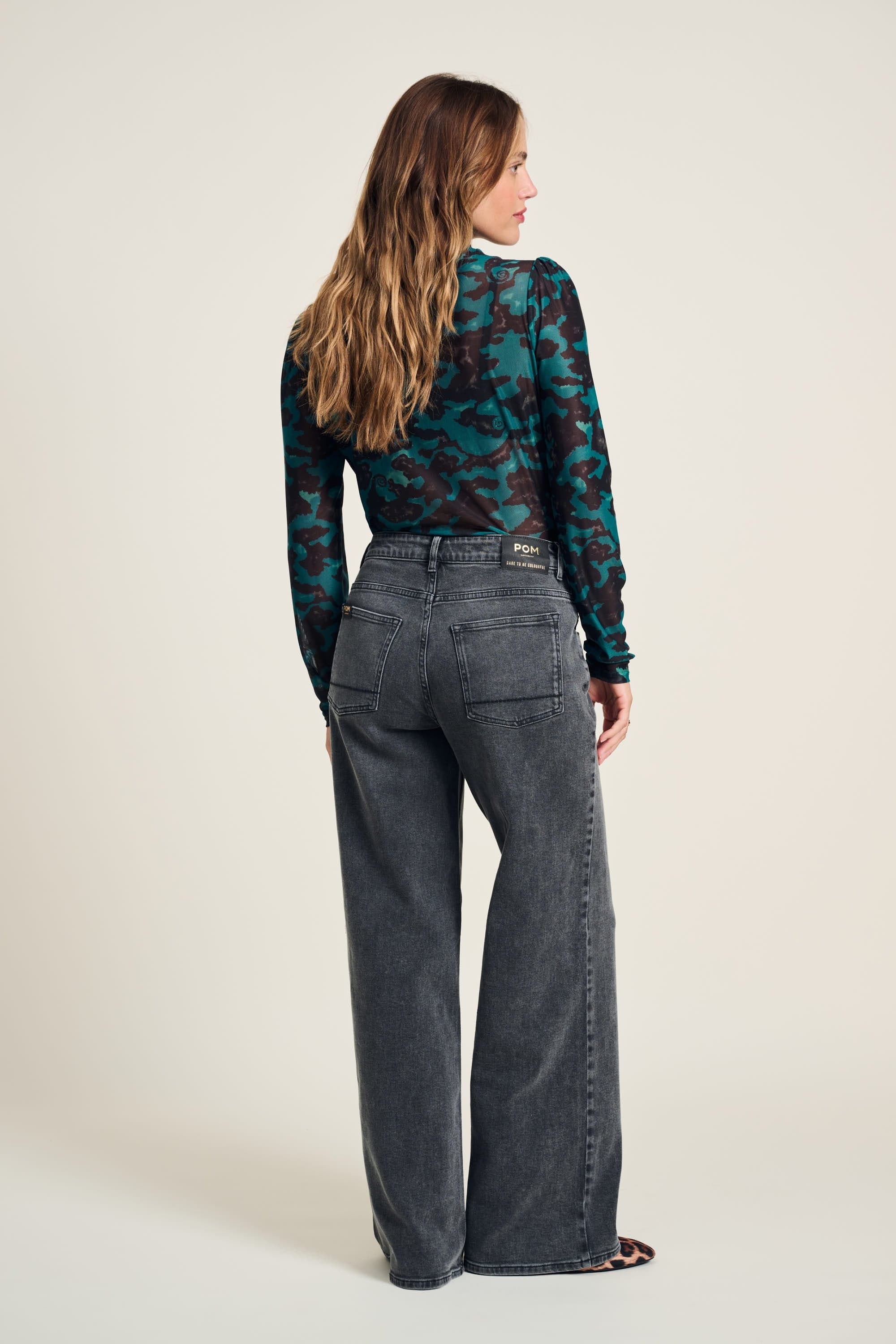 JEANS - Wide leg Grey Storm