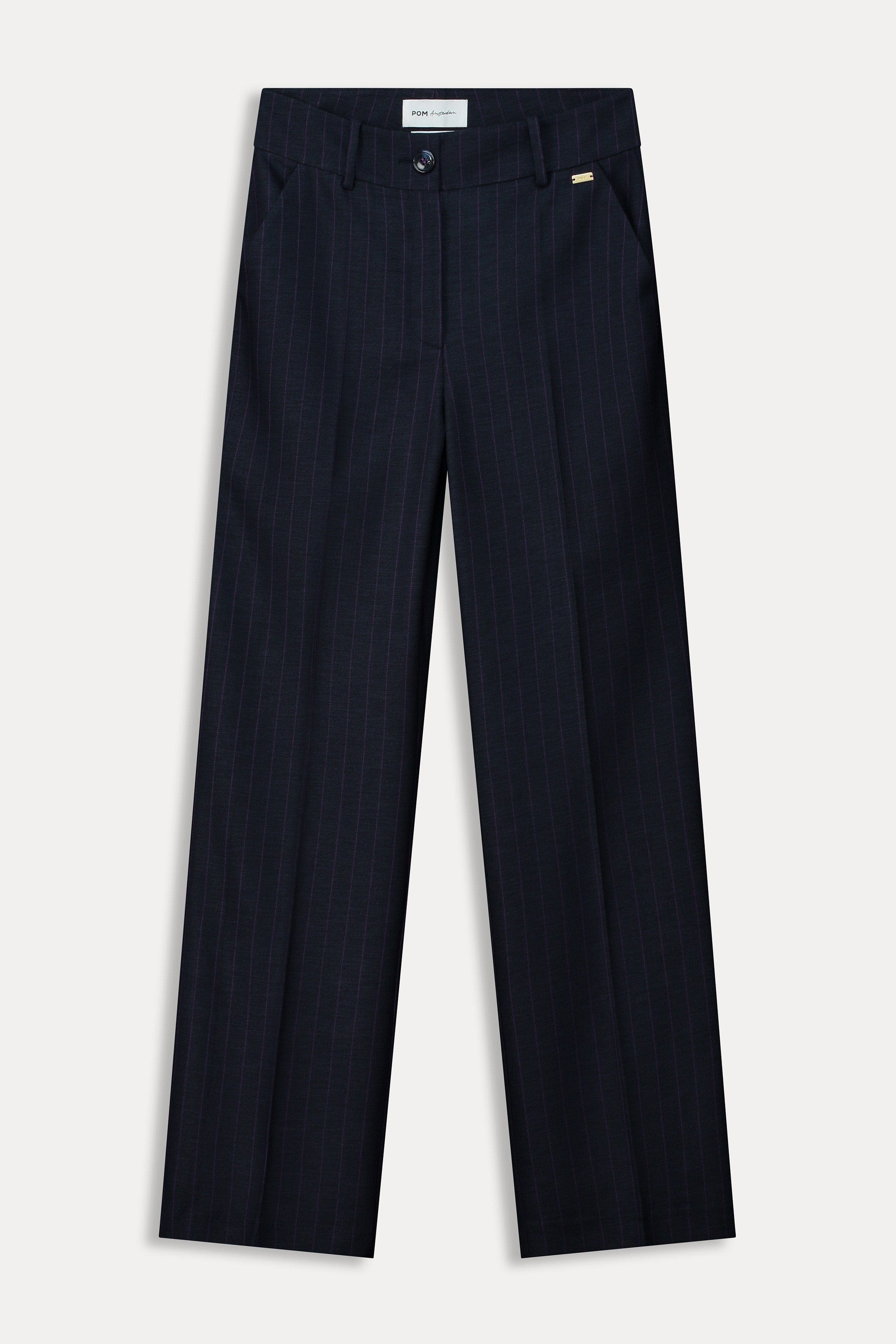 BROEK - Striped Midnight Blue